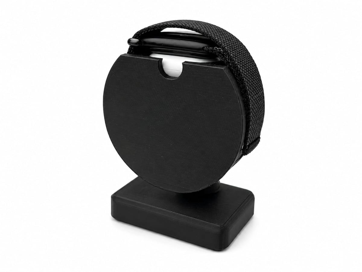 CleanHold Air Curve in Schwarz – das Armband legt sich über die geschwungene Rundung