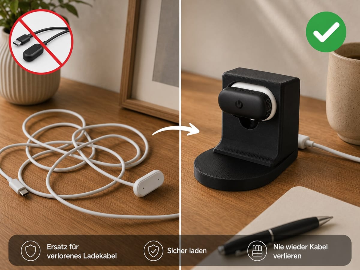 CleanHold Air hält das Google Fitbit Air Ladekabel an einem festen Platz
