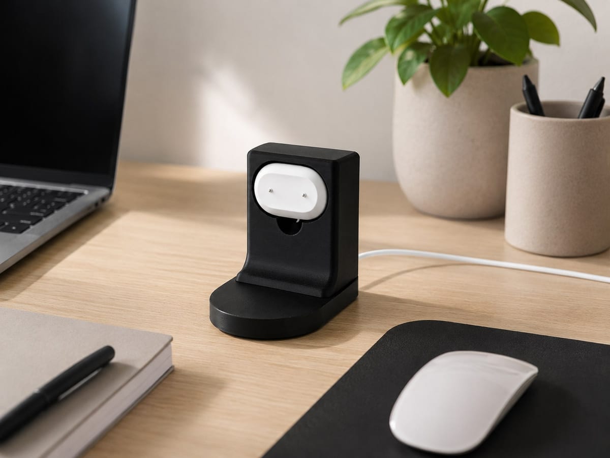 CleanHold Air hält den Google Fitbit Air gerade und fest am Ladekabel